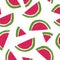 Hand drawn watermelon seamless pattern illustration digital summer repeated background watermelon slices