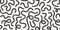 Hand drawn wavy maze seamless pattern. Brush curly black lines for background.