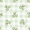 Hand drawn whimsical berries gingham seamless pattern. Vector vintage check retro fruit background. Green farm market