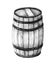 Hand-drawn wooden barrel design