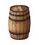 Hand-drawn wooden barrel style vintage