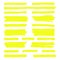 Hand drawn yellow highlight marker lines. Highlighter strokes isolated on white background vector set