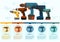 Hand Drilling Machines Flat Vector Web Banner