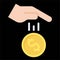 Hand Drop Coin icon, Bankruptcy related vector