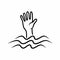 Hand Drown Icon Sign Vector Illustration On White Background