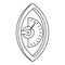Hand dynamometer icon, outline style