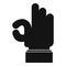 Hand everything good icon, simple black style