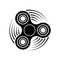 Hand fidget spinner toy icon - stress and anxiety relief.
