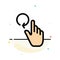 Hand, Finger, Gestures, Reload Abstract Flat Color Icon Template