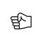 Hand fist gesture outline icon. Element of hand gesture illustration icon. signs, symbols can be used for web, logo, mobile app,