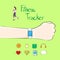 Hand fitness tracker wrist sport bracelet woman