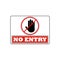 Hand forbidden sign. Blocking sign with hand icon. Stop sign. No entry sign isolated on white background.