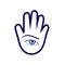 Hand of a fortune teller or palm reading services logo