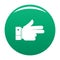 Hand forward icon vector green