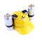 Hand free helmet for drink yellow color