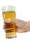 Hand with full beer glass
