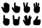 Hand gesticulate symbol set icon â€“ vector