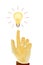 Hand gesture direction bulb idea