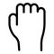 Hand gesture fist revolution icon, outline style