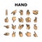 Hand Gesture And Gesticulate Icons Set Vector