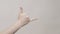 Hand gesture hang loose woman showing shaka sign