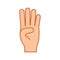 Hand gesture icon image