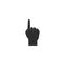 Hand gesture icon logo simple template