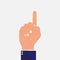 Hand gesture with pointing finger vector illustration