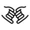 Hand gestures best friends icon, outline style