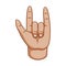 Hand gestures, great design for any purposes. Cool sign. Good sign. Gesture line icon. Vector gestures. White background