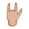 Hand gestures, great design for any purposes. Cool sign. Good sign. Gesture line icon. Vector gestures. White background