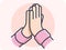 Hand Gestures pay respect both hands close together  It is used for please or thank you prayers.