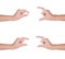 Hand gestures set of female isolated