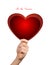 Hand giving conceptual heart