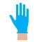 Hand in glove icon. Individual protection against the virus. Vector illustration