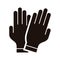 Hand gloves vector icon. apparel illustration symbol. mitten sign or logo.