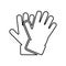 Hand gloves vector icon. apparel illustration symbol. mitten sign or logo.