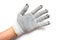 Hand gloves on white background