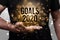 Hand with goals 2020