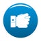 Hand greed icon blue vector