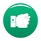 Hand greed icon vector green