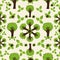 Hand green forest pattern