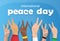 Hand Group Peace Sign World International Holiday Poster