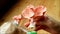 Hand Harvesting Vibrant Pink Oyster Mushrooms from Spawn Bag