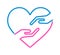 Hand with heart icon