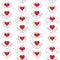 Hand and Heart Seamless Pattern