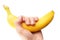 Hand hold banana. fruit