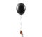 Hand hold blank black balloon mock up isolated. Balloon art.