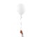 Hand hold blank white balloon mock up isolated