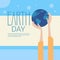 Hand Hold Globe Earth Day Global Ecological World Protection Holiday Concept